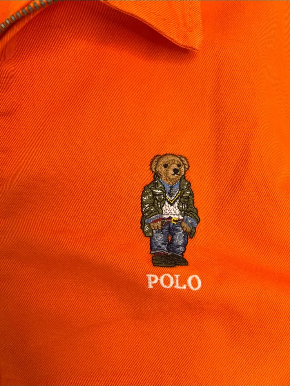 Polo by Ralph Lauren Bright Orange Zip-Up Harrington